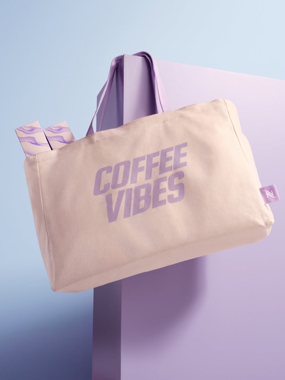 Nespresso Lavender Tote Bag